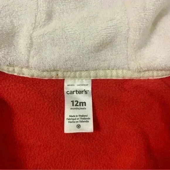 Carter's Baby Girl Red Pea Coat 12 months - Picture 5 of 5